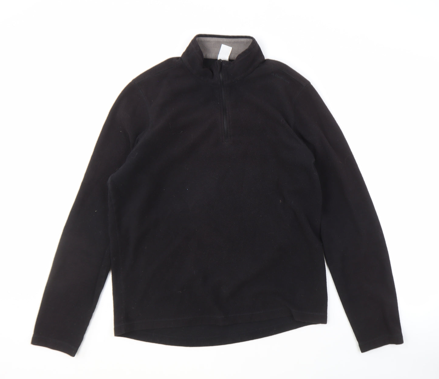 Decathlon Men's Black Fleece Pullover Hoodie L