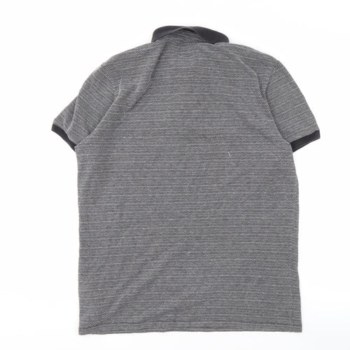 Jack Wills Men's Grey Polo Shirt Size L