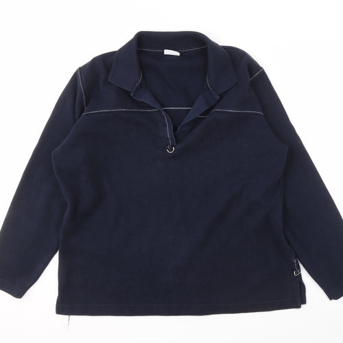 Womenwear by Wind Blue Collared Sweatshirt XL Women