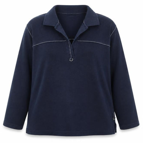 Womenwear by Wind Blue Collared Sweatshirt XL Women