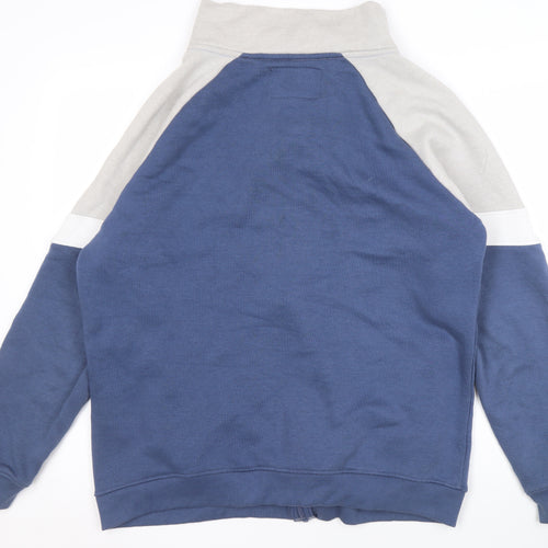 Soul Star Men's Blue Track Jacket in L Colourblock Style