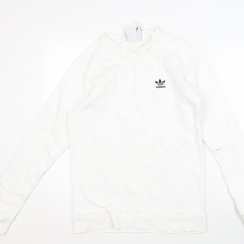 Adidas Men's White Pullover Sweatshirt S