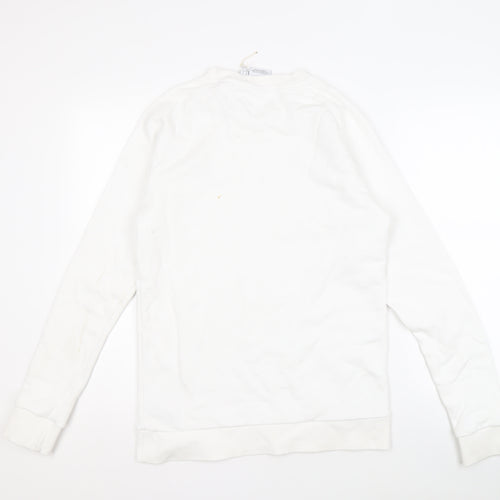 Adidas Men's White Pullover Sweatshirt S
