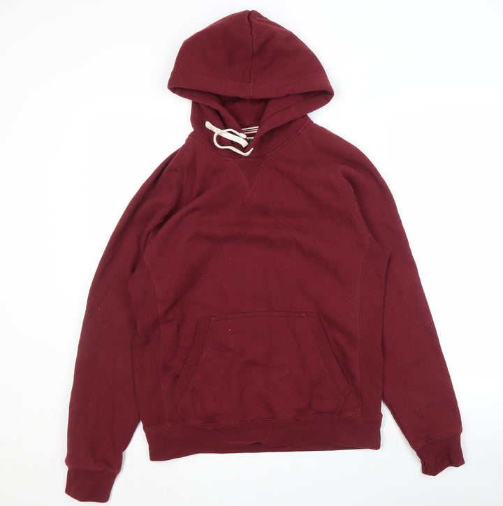 Lands' End Men's Red Pullover Hoodie - Small