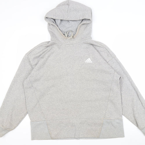 Adidas Women's Grey Cotton Hoodie Size S Regular