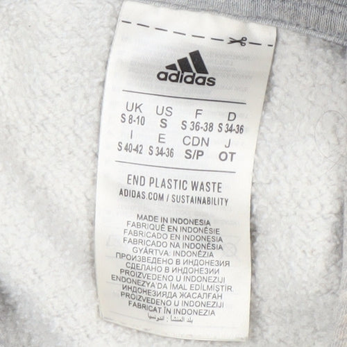 Adidas Women's Grey Cotton Hoodie Size S Regular