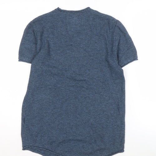 Hollister Men's Blue Crew Neck Pullover Jumper S