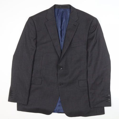 John Lewis Men's Grey Wool Jacket, 46R, Regular Fit
