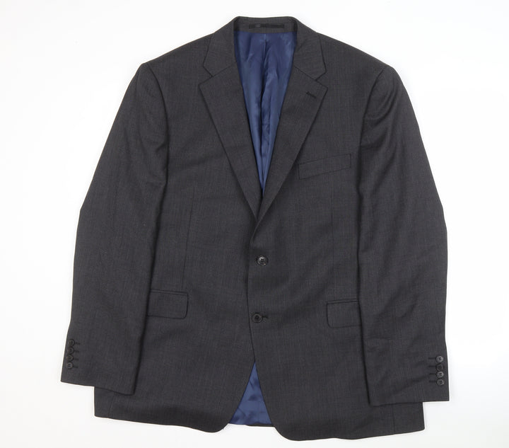 John Lewis Men's Grey Wool Jacket, 46R, Regular Fit