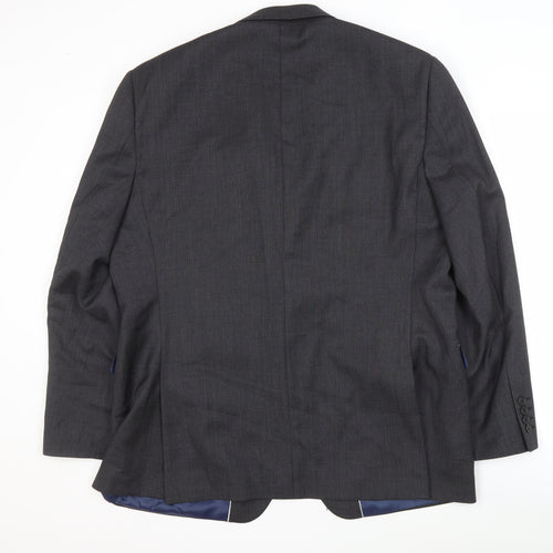 John Lewis Men's Grey Wool Jacket, 46R, Regular Fit