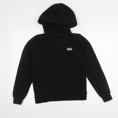 Rascal Boys Black Pullover Hoodie, Size 11-12 Years