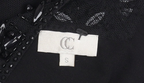 CC Women's Black Beaded Camisole Tank, Size S