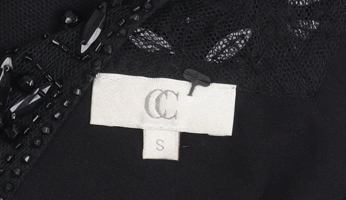 CC Women's Black Beaded Camisole Tank, Size S