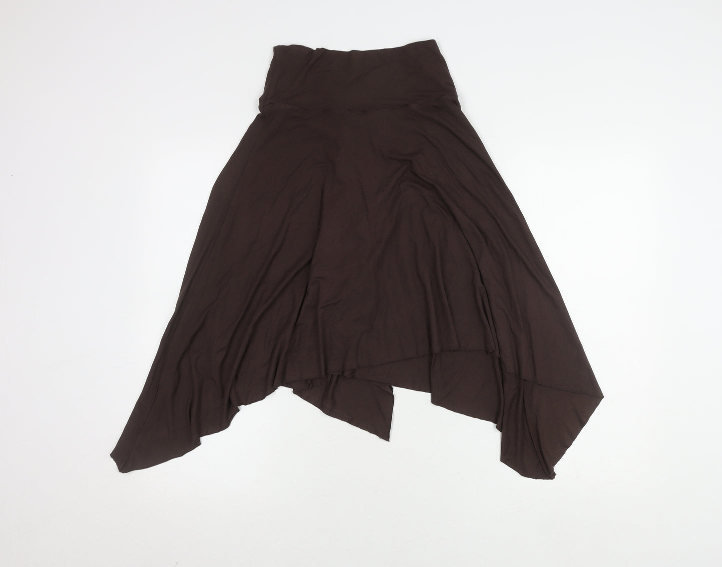 Oasis Women's Brown Asymmetric Midi Skirt, Size 10