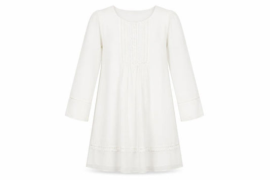 Monsoon Girls Ivory Long Sleeve Dress 11 Years