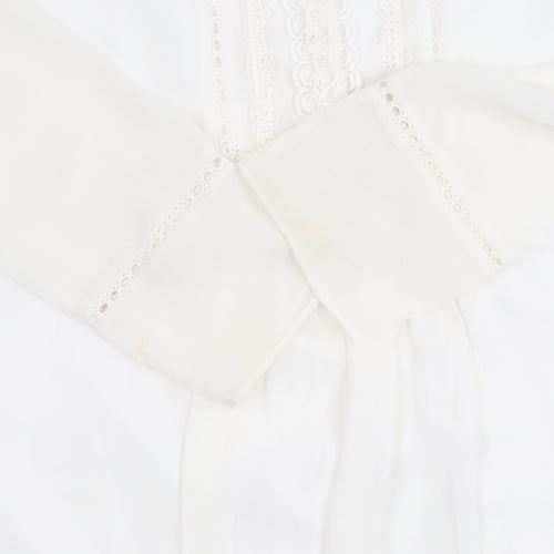 Monsoon Girls Ivory Long Sleeve Dress 11 Years