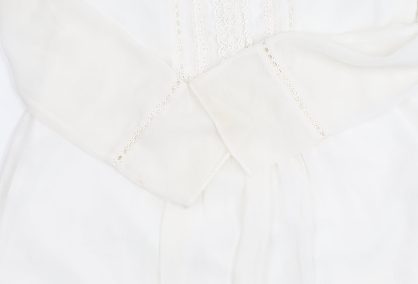 Monsoon Girls Ivory Long Sleeve Dress 11 Years