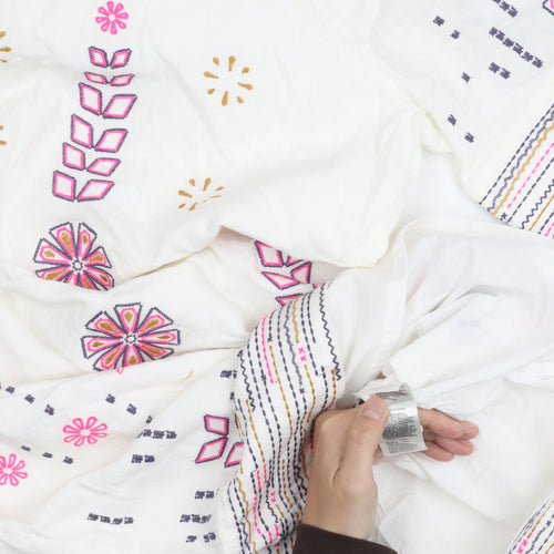 White Stuff Women's Multicoloured Dress, Size 8, Embroidered