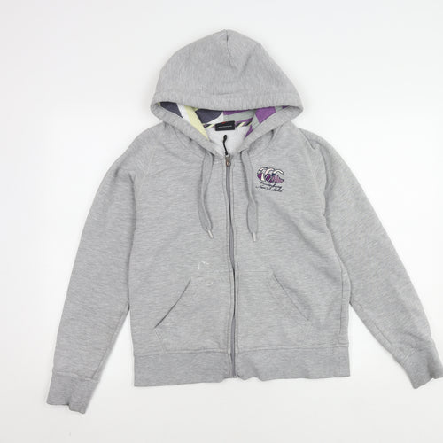 Canterbury Women's Grey Hooded Zip Jacket Size 12