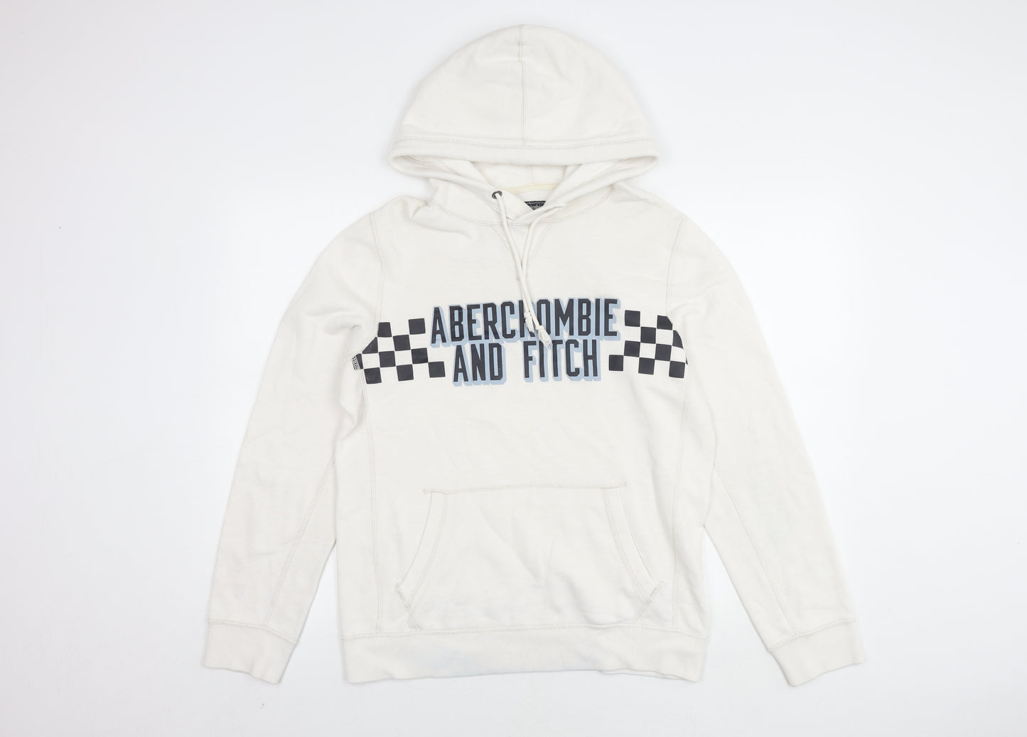 Abercrombie & Fitch Men's White S Hoodie Pullover