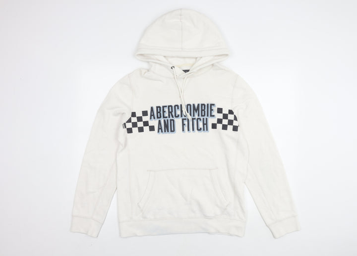 Abercrombie & Fitch Men's White S Hoodie Pullover