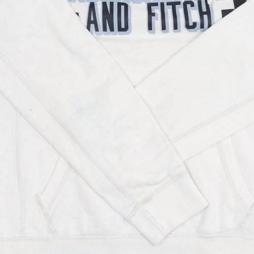 Abercrombie & Fitch Men's White S Hoodie Pullover