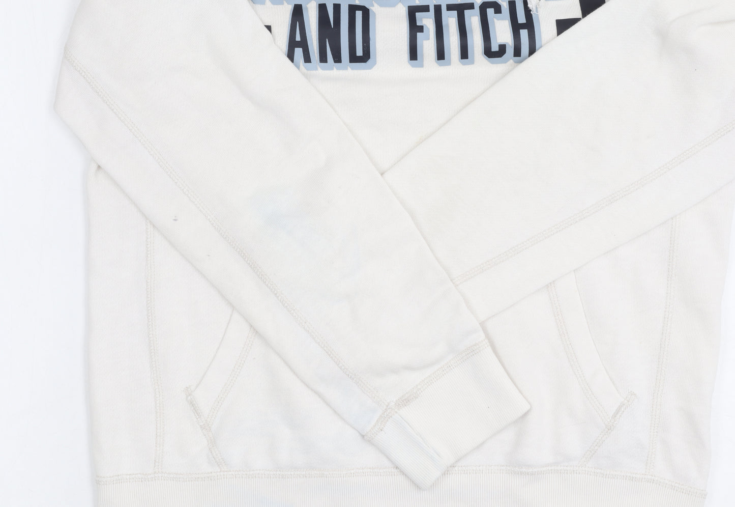 Abercrombie & Fitch Men's White S Hoodie Pullover