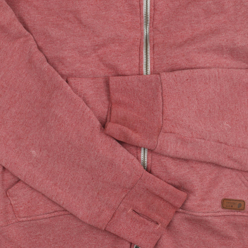 Protest Men's Red Full Zip Hooded Jacket Size M