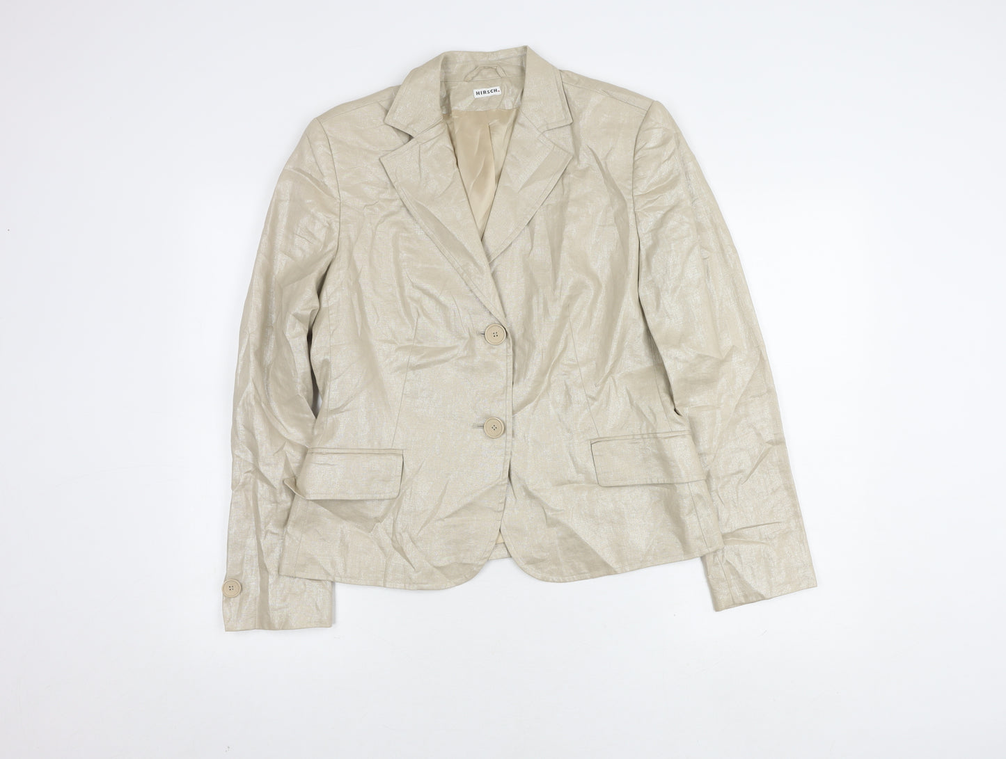 HIRSCH Women's Beige Linen Blazer Size 12