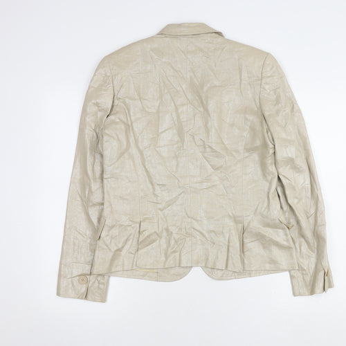 HIRSCH Women's Beige Linen Blazer Size 12
