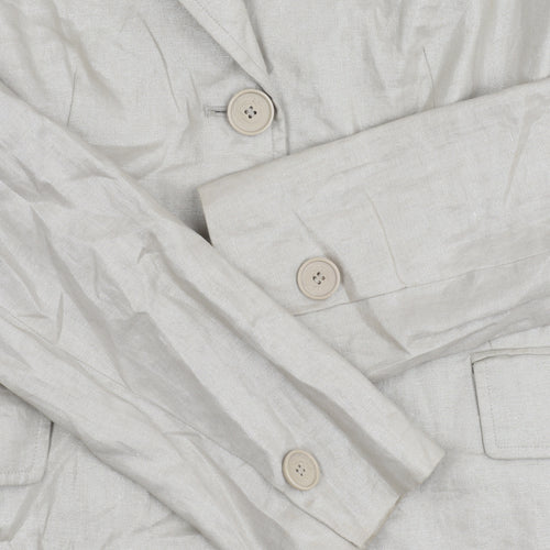 HIRSCH Women's Beige Linen Blazer Size 12