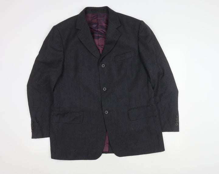 Marks and Spencer Men's Grey Wool Blazer, 42S