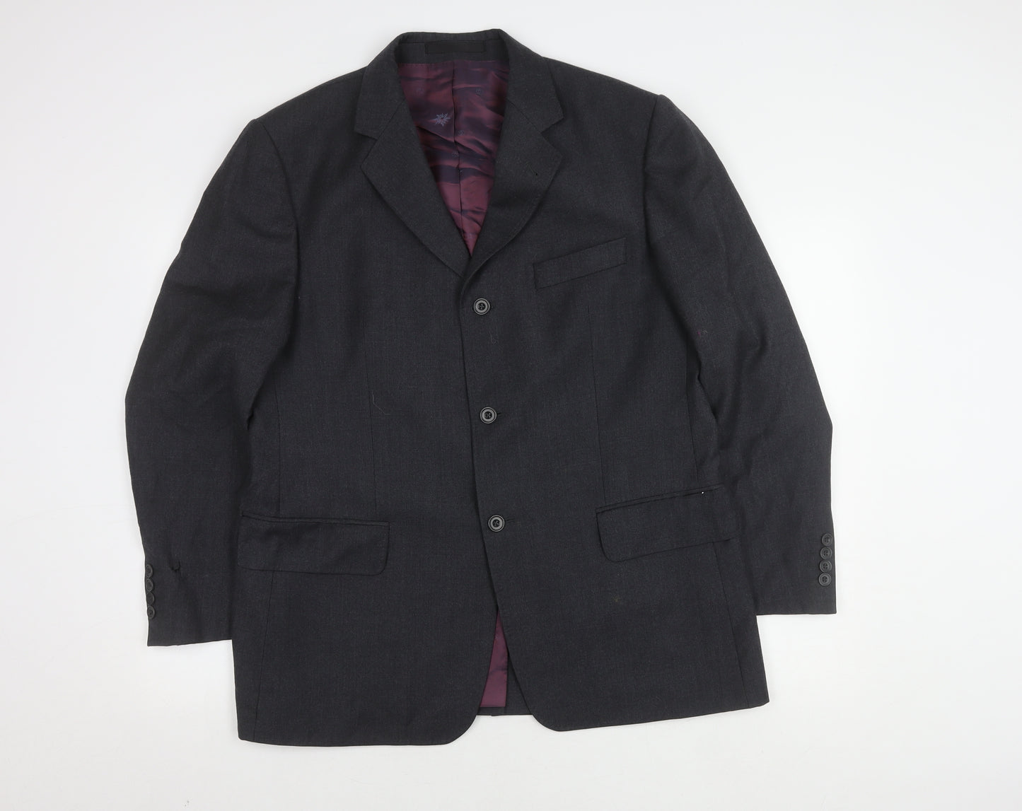 Marks and Spencer Men's Grey Wool Blazer, 42S