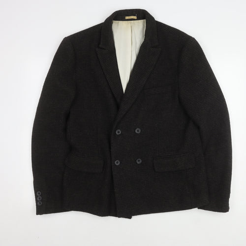Bellfield Unisex Black Check Blazer Lined Blazer L