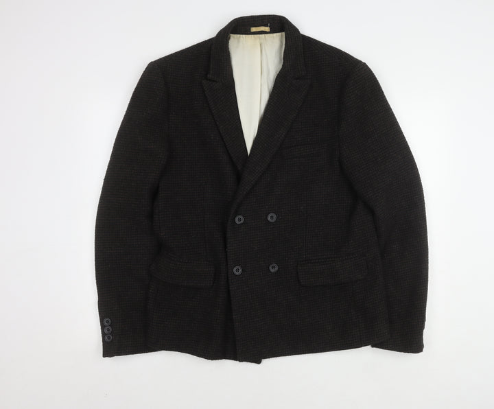 Bellfield Unisex Black Check Blazer Lined Blazer L