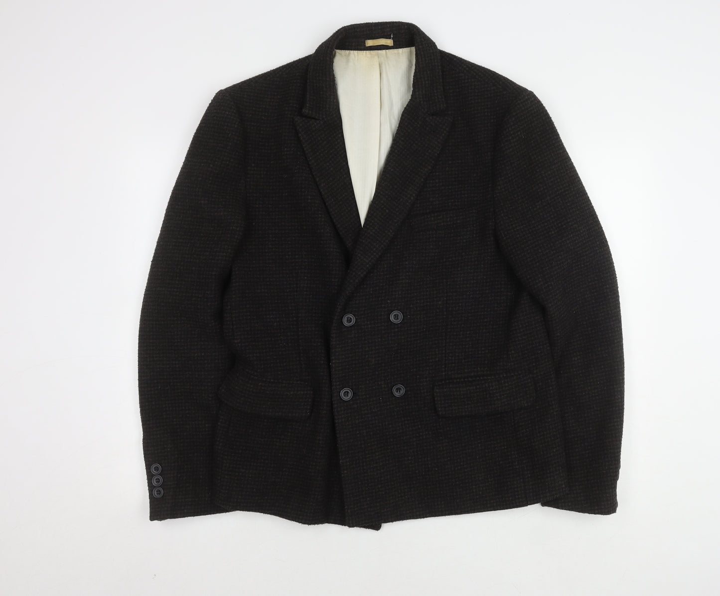 Bellfield Unisex Black Check Blazer Lined Blazer L
