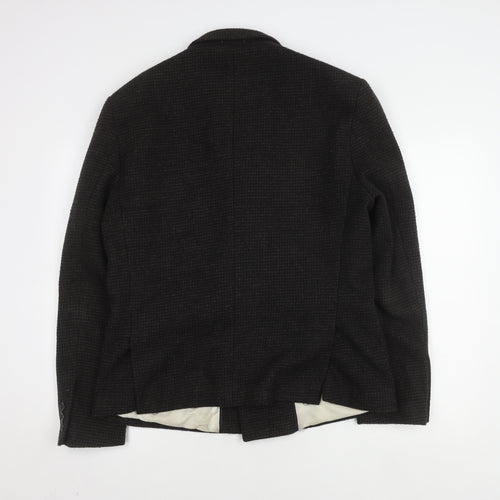 Bellfield Unisex Black Check Blazer Lined Blazer L