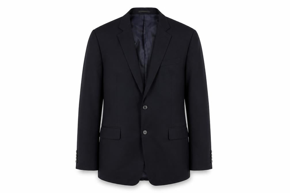 Front view of Jaeger Men's Blue Blazer, 42R, Classic Formal Jacket