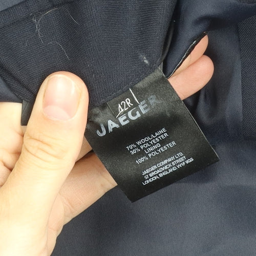 Jaeger Men's Blue Blazer, 42R, Classic Formal Jacket