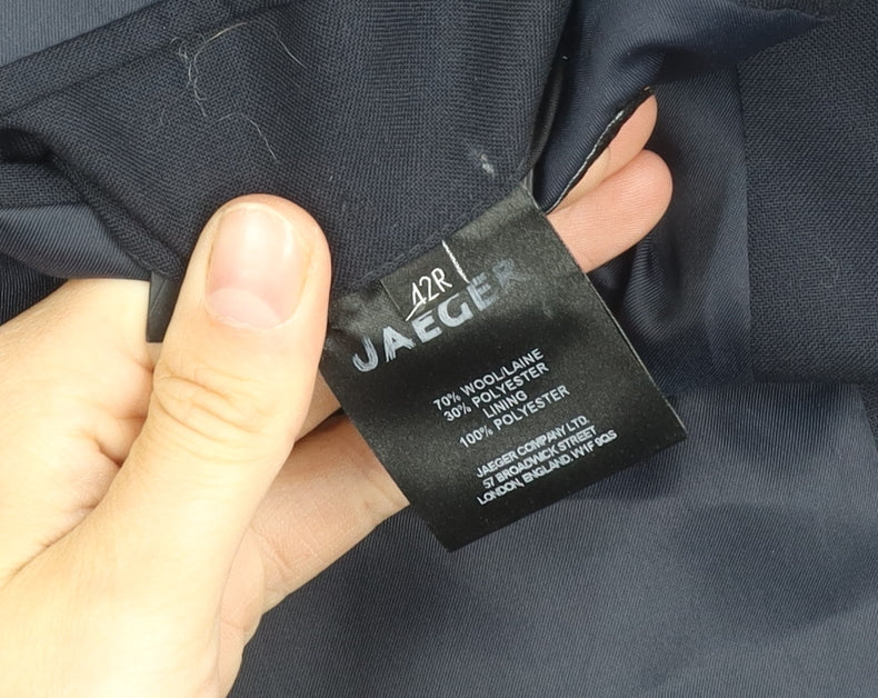 Jaeger Men's Blue Blazer, 42R, Classic Formal Jacket