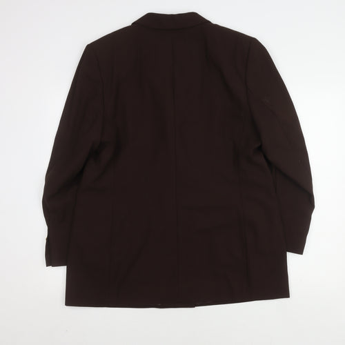 Marks and Spencer Women's Brown Wool Blazer, Size 18, Vintage