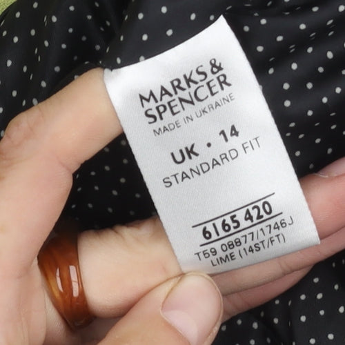 Marks and Spencer Green Cropped Blazer UK 14 Women