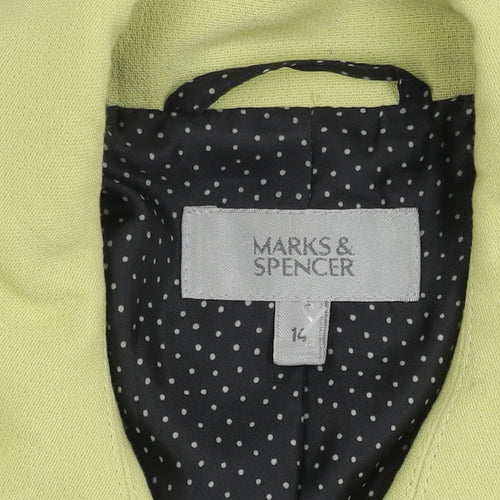 Marks and Spencer Green Cropped Blazer UK 14 Women