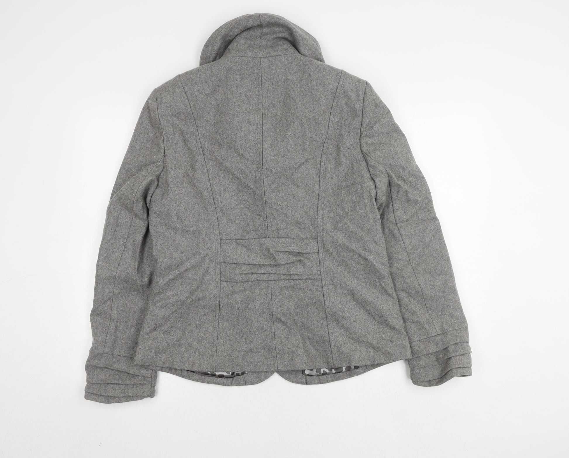 Per Una Women's Grey Wool Blend Coat Size 16 – Preworn