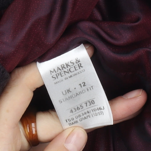 Marks and Spencer Women’s Dark Grape Blazer Size 12