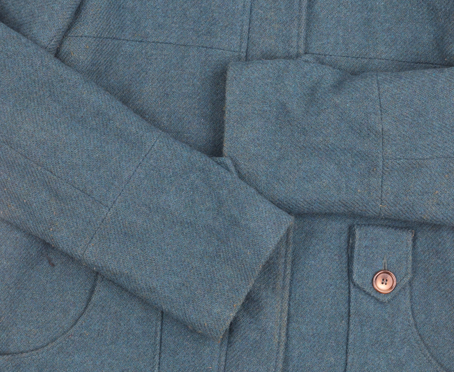 Topshop Women's Blue Wool Blend Mid-Length Coat