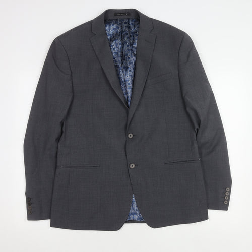 Ted Baker Men's Grey Slim-fit Blazer 42R Classic Style
