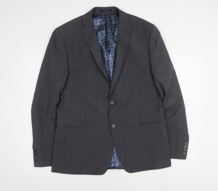 Ted Baker Men's Grey Slim-fit Blazer 42R Classic Style