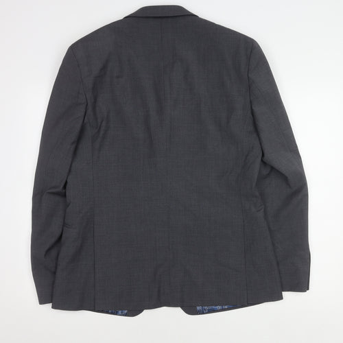 Ted Baker Men's Grey Slim-fit Blazer 42R Classic Style