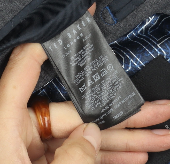 Ted Baker Men's Grey Slim-fit Blazer 42R Classic Style